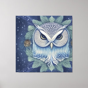 Mystical Fantasy Forest Owl Canvas Print