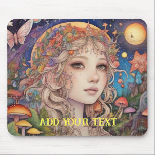 Mystical Fantasy Girl - Custom Mouse Mat