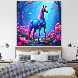 Mystical Fantasy Unicorn Art Canvas Print