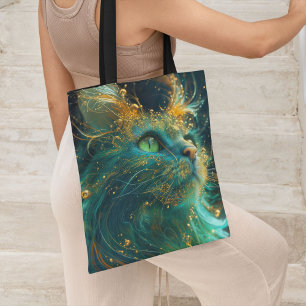 Mystical Feline Tote Bag