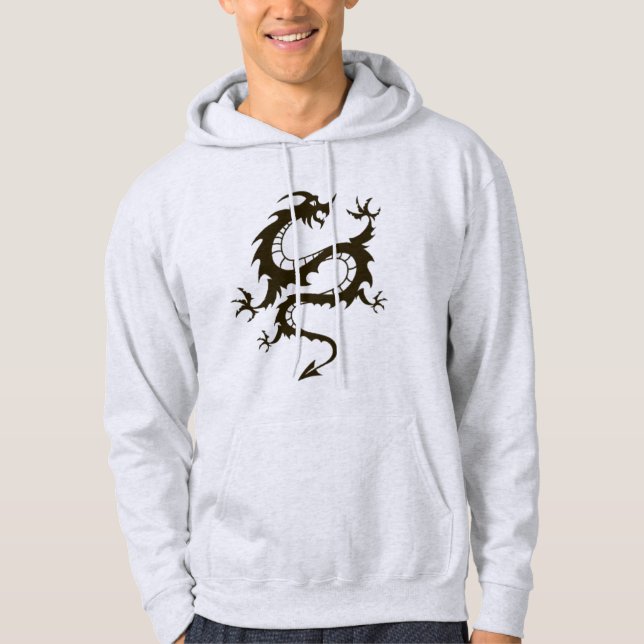 Mystical Fire Dragon | Fantasy Art Illustration Hoodie (Front)