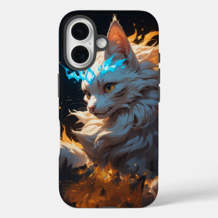 Mystical Flame Cat Familiar iPhone 16 Case