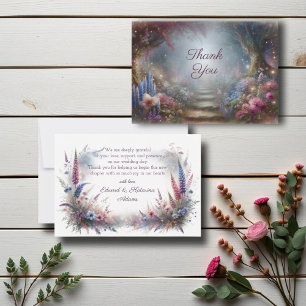 Mystical Floral Forest Wedding Thank You Card