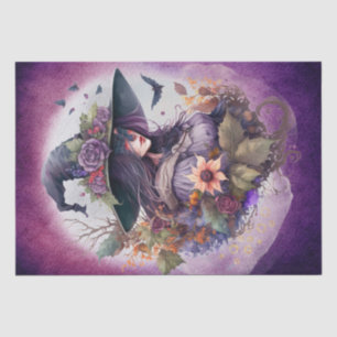 Mystical Floral Witch Tissue Paper