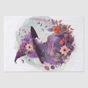 Mystical Floral Witch Tissue Paper