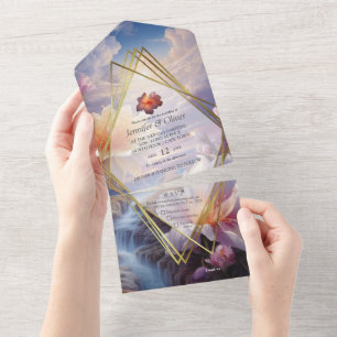 Mystical Flowers of the Supernatural Realm All In One Invitation