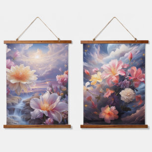 Mystical Flowers of the Supernatural Realm Hanging Tapestry