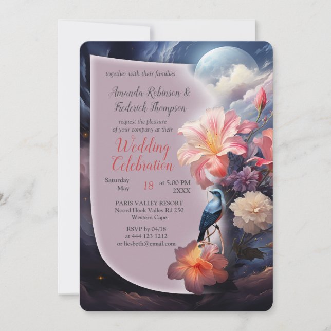Mystical Flowers of the Supernatural Realm  Invitation (Front)
