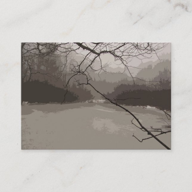 Mystical Fog over Swamp ATC Business Card (Front)