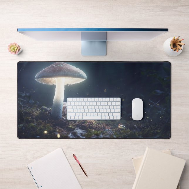 Mystical Forest Desk Mat with Squirrel &Mushrooms (Office 1)