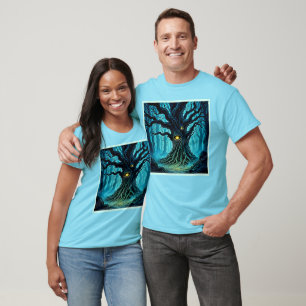 Mystical Forest Eye Tree Art T-Shirt