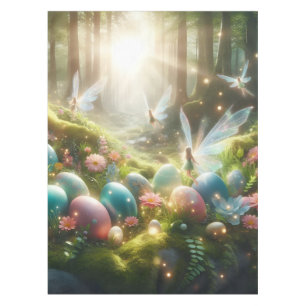 Mystical Forest Fairy Magical Spring Eggs Tablecloth