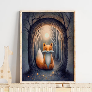 Mystical Forest Fox Animal Print Fox Print