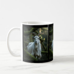 Mystical Forest Goat Among Moss Dark Fantasy Coffee Mug