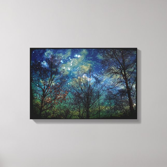 Mystical Forest Nature Stars Celestial 12x18 Canvas Print (Front)