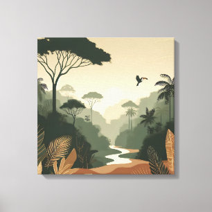 Mystical Forest Wall Art – Lush Green Landscape