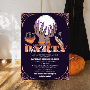 Mystical Fortune Teller Adult Hallowen Party Invitation