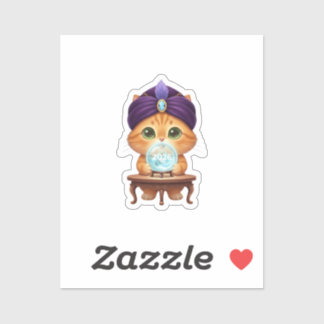 Mystical Fortune Teller Cat Crystal Ball New Year 