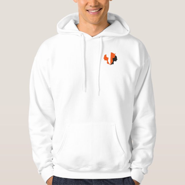Mystical Fox and Woman Silhouette Morphing Design Hoodie (Front)