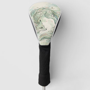 Mystical Fox Dragon Watercolor Art (1) Golf Head Cover
