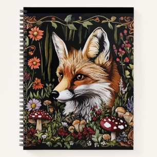 Mystical Fox in Enchanted Forest Notebook
