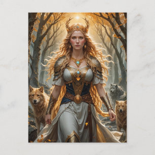 Mystical Freyja Norse Goddess Postcard – Norse