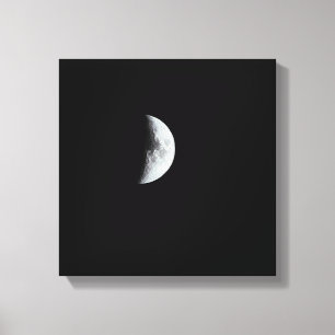 Mystical Full Moon Canvas Print – Night Sky Lunar