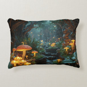 Mystical Fungi Poster – Fairy Tale Forest Decor Decorative Cushion