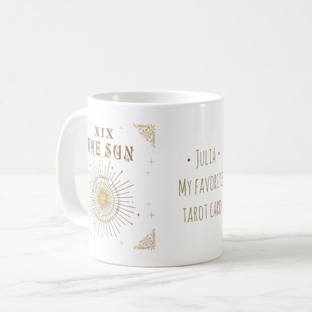 Mystical G Fortune Tarot The Sun Halloween Gothic Coffee Mug (Front Left)