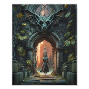 Mystical Gargoyle Doorway Photo Print