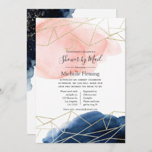 Mystical Geometric Bridal or Baby Shower by Mail Invitation