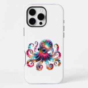 Mystical Glowing Octopus iPhone 16 Pro Max Case