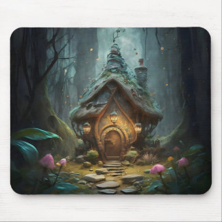 "Mystical Gnome Cottage: Whimsical Mushroom Haven Mouse Mat