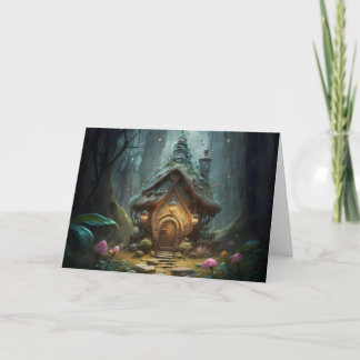 "Mystical Gnome Cottage: Whimsical Mushroom Haven Thank You Card