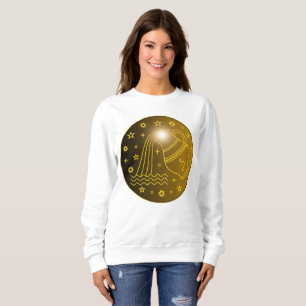 Mystical Golden Zodiac Aquarius Sweatshirt