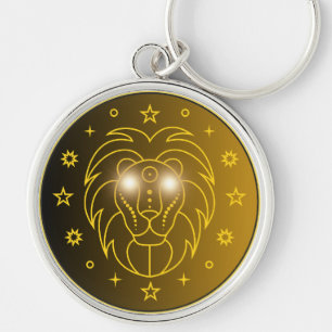 Mystical Golden Zodiac Leo Key Ring
