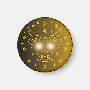 Mystical Golden Zodiac Taurus Magnet