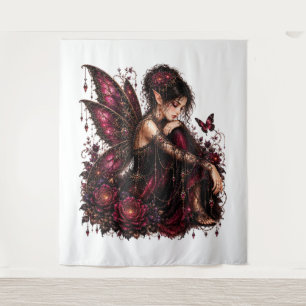 Mystical Gothic Fairy Artwork Tapestry