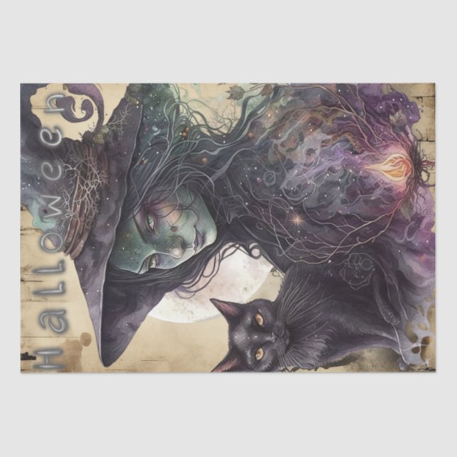 Mystical Gothic Witch Tissue Paper (Front)