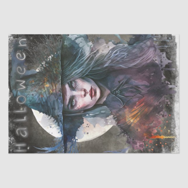 Mystical Gothic Witch Tissue Paper (Front)