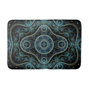 Mystical Grand Royal Julian Fractal Mandala Art Bath Mat