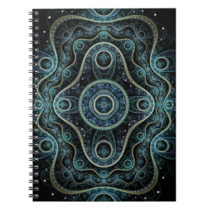 Mystical Grand Royal Julian Fractal Mandala Art Notebook