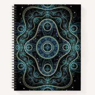 Mystical Grand Royal Julian Fractal Mandala Art Notebook