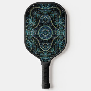 Mystical Grand Royal Julian Fractal Mandala Art Pickleball Paddle