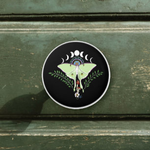 Mystical Green Ethereal Luna Moth Celestial Ceramic Knob