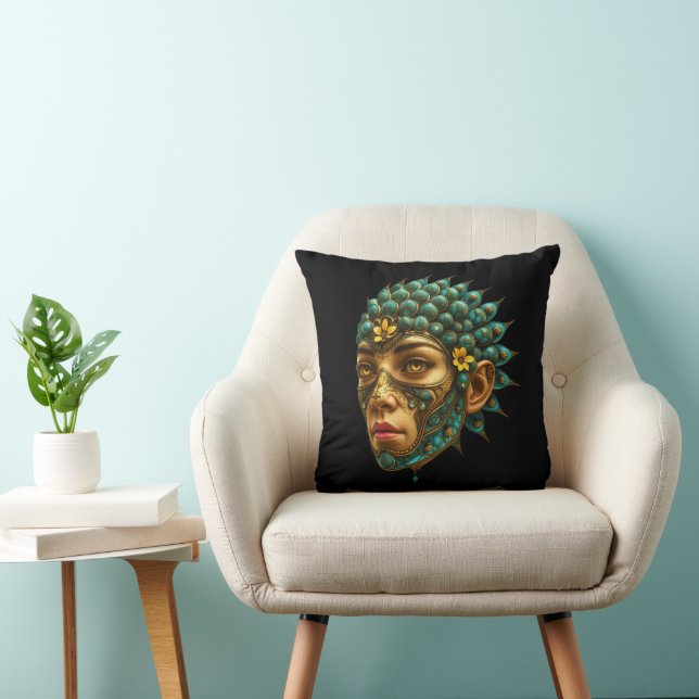Mystical Guardian Vision - Fantasy Graphic Art Cushion (Chair)
