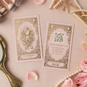 Mystical Hair Stylist Business Card Vintage Boho