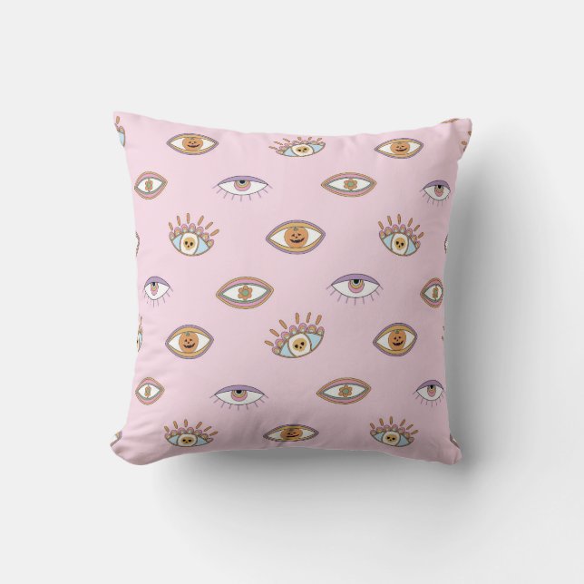 Mystical Halloween Eyes Cushion (Front)
