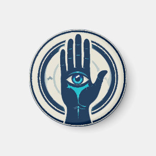 👁️ Mystical Hand With Central Eye For Spiritual Magnet