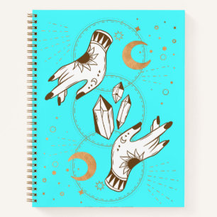 Mystical Hands Hardcover Spiral Notebook